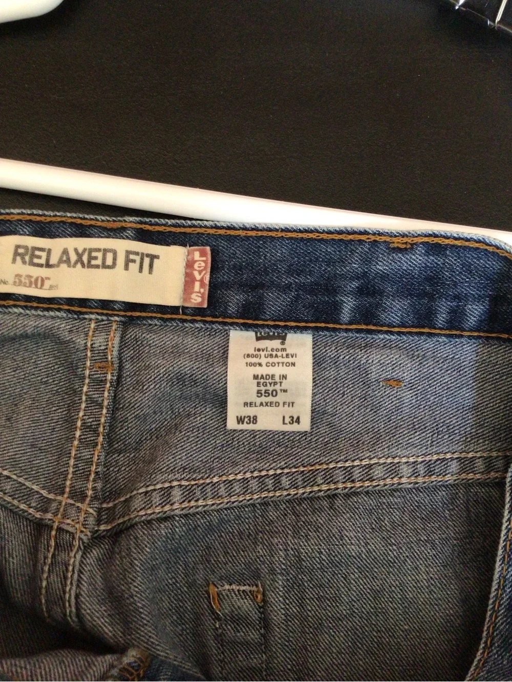 Levi's Straight-Leg Men's Dark Blue Denim Jeans